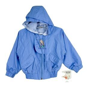 New 1989 Vtg Beatrix Potter Quiltex Blue Windbreaker Jacket - 9-12 Months